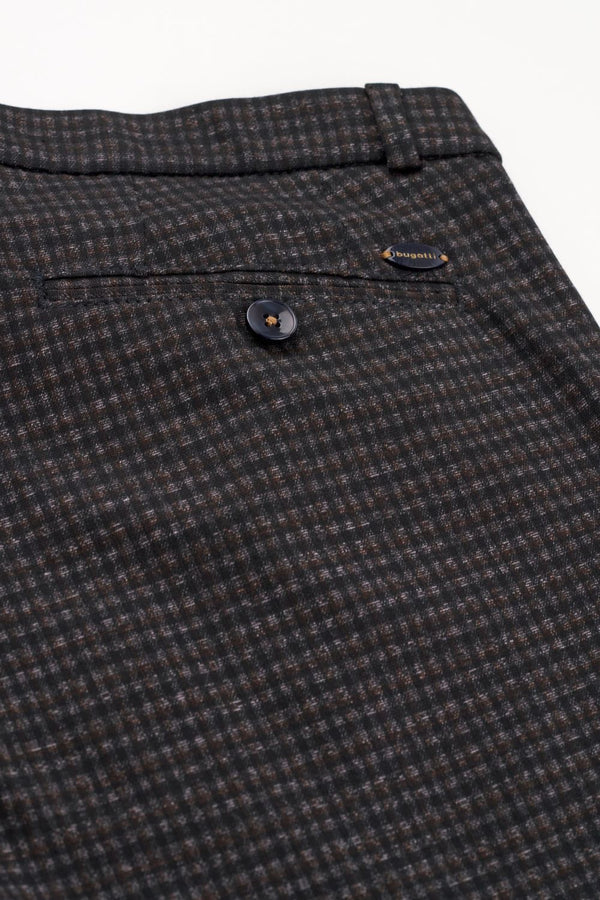 Bugatti Chinos with Modern Cut in Multi-Check