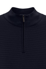 Textured Troyer sweater