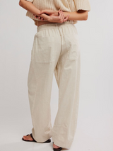 Free People Brand Chambers Laidback Pull-On Pants - Summer Sand