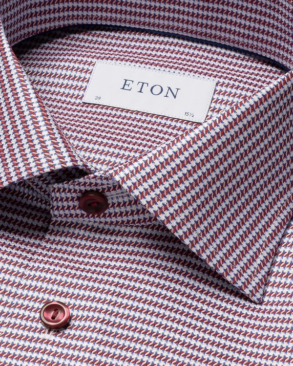 Eton Houndstooth Signature Twill Shirt