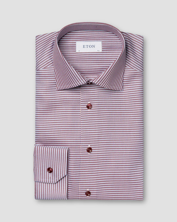 Eton Houndstooth Signature Twill Shirt