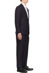 BOSS Checked Wool Slim Fit Suit