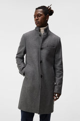 J.Lindeberg Holger Melton Mid Grey Melange Coat