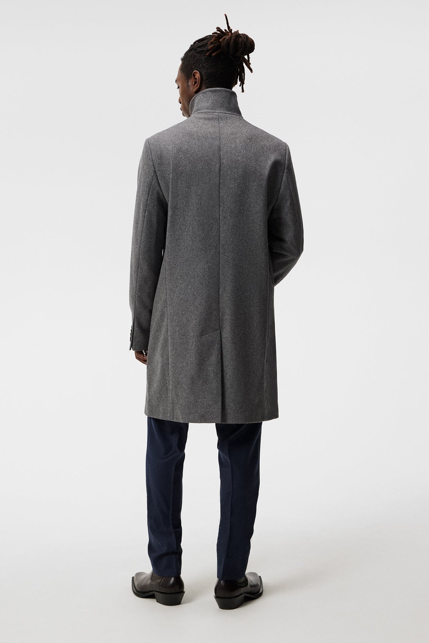 J. Lindeberg Holger Melton Mid Grey Melange Coat – Faded Soul