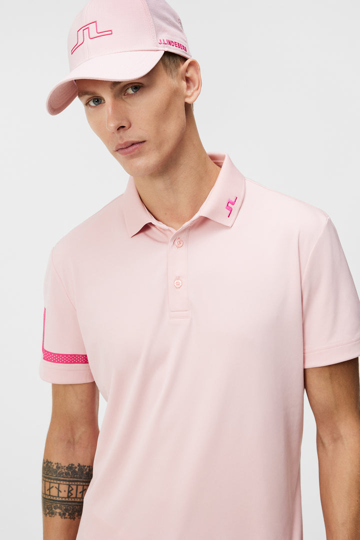 J Lindeberg Bridge Regular Fit Polo in Powder Pink