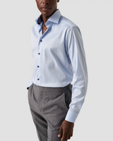 Eton Slim Fit Dress Shirt with Floral Pattern Detail