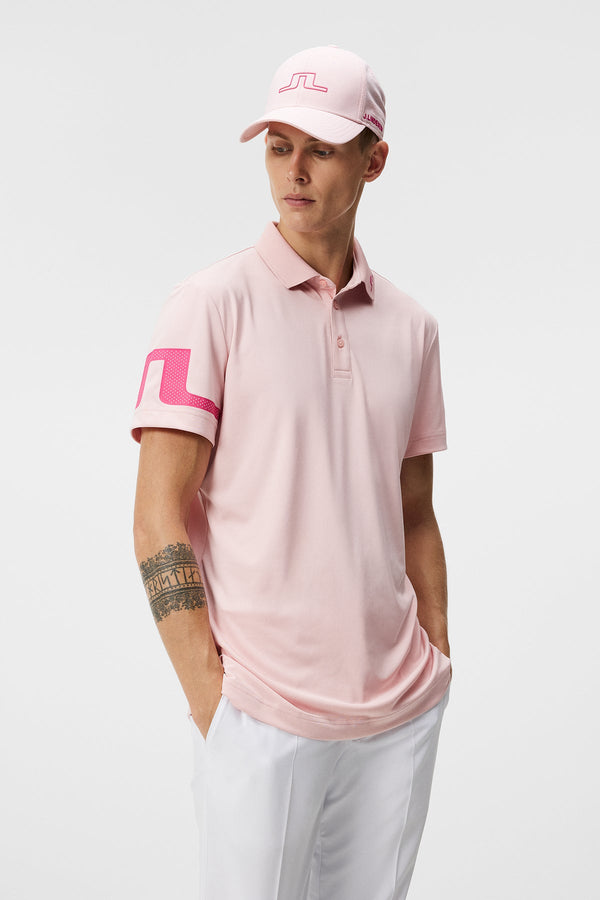 J Lindeberg Bridge Regular Fit Polo in Powder Pink