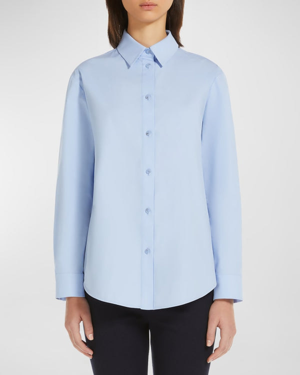 Max Mara Antille Button-Down Stretch Cotton Shirt
