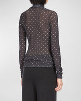 Max Mara Abituro Foulard Print Jersey Turtleneck