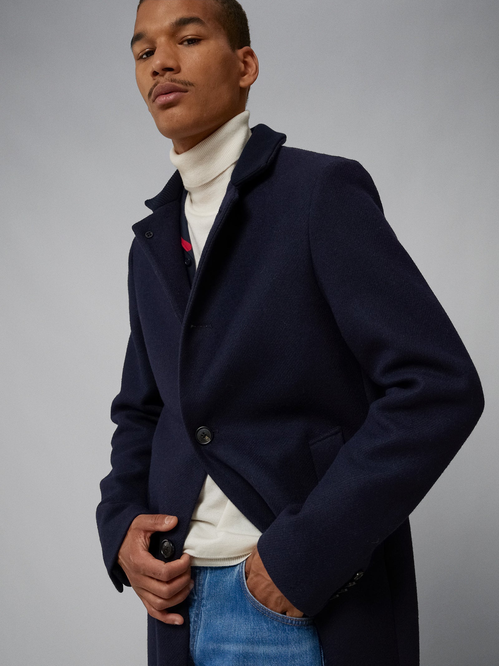 J. Lindeberg Holger Melton JL Navy Coat – Faded Soul