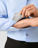 Eton Geometric Effect Textured Twill Shirt