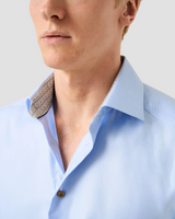 Eton Geometric Effect Textured Twill Shirt