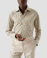 Eton Slim Fit Playful Dress Shirt with Pineapple Pattern