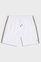 Swim shorts with signature stripe and logo