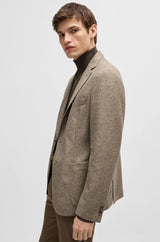 Boss C-Hanry-J Slim-Fit Jacket in Stretch Jersey with Wool