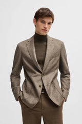 Boss C-Hanry-J Slim-Fit Jacket in Stretch Jersey with Wool