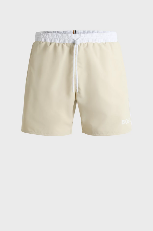 Boss Quick-Drying Swim Shorts with Contrast Details