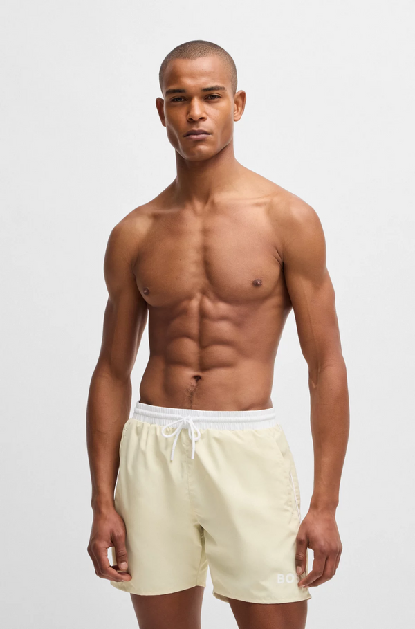 Boss Quick-Drying Swim Shorts with Contrast Details