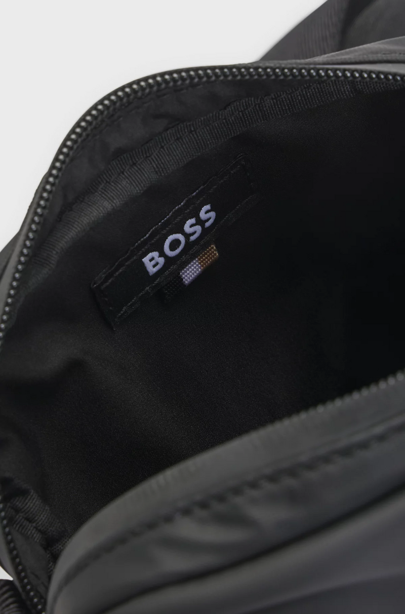 Boss Faux-Leather Reporter Bag with Tonal Logo