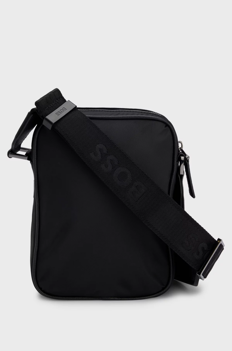 Boss Twill Reporter Bag with Double B Monogram