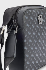 Boss MONOGRAM-PATTERN REPORTER BAG WITH SIGNATURE HARDWARE