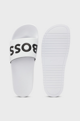 BOSS Italian-made slides with large logo detail