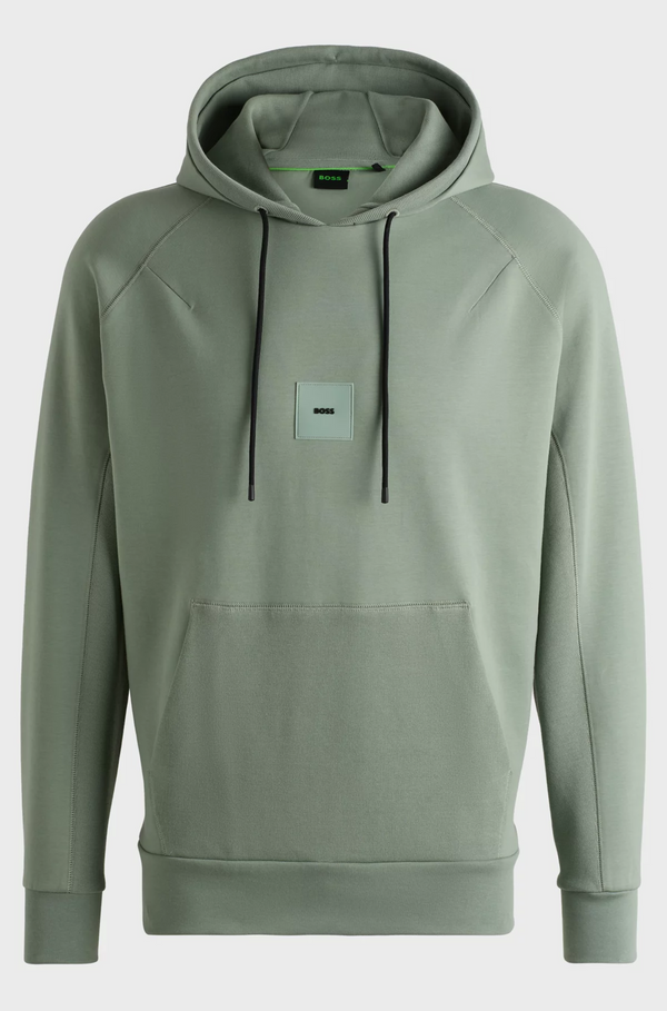 Boss Cotton-Blend Hoodie with Stretch