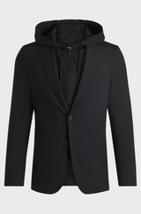 Boss Slim-Fit Jacket with Removable Hooded Inner