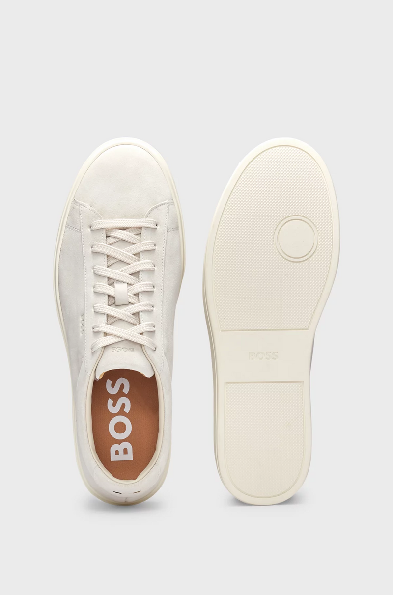 Boss Suede Trainers with Rubber Outsole