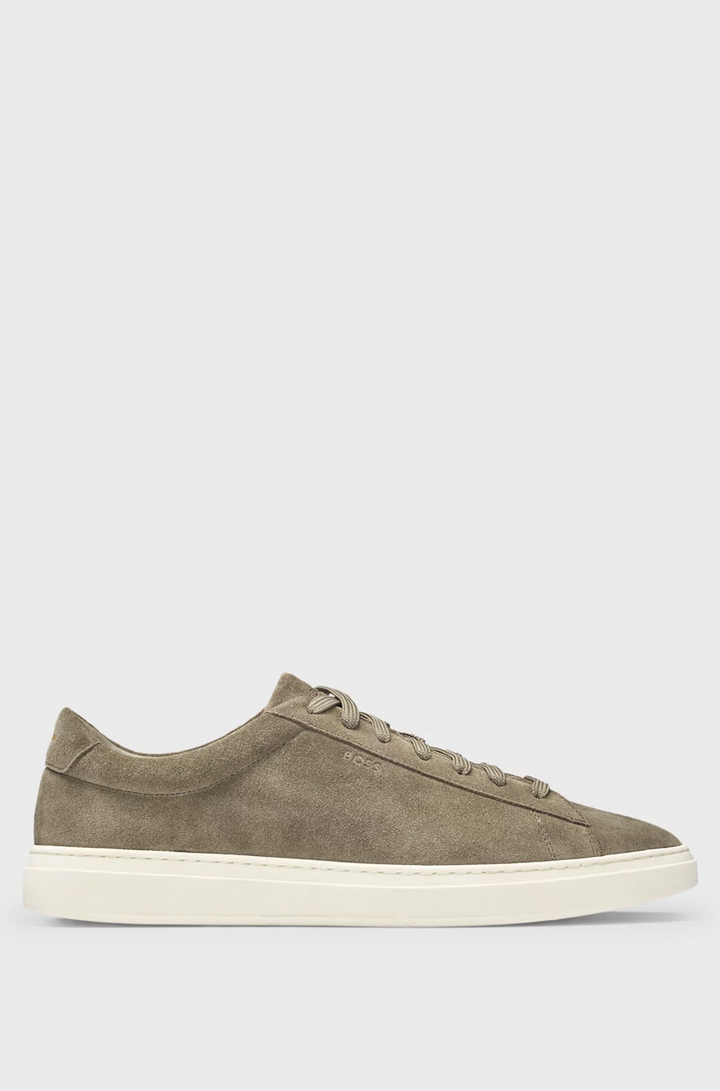 Boss Suede Trainers with Rubber Outsole