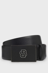 Boss Reversible Italian-leather belt with Double B monogram buckle