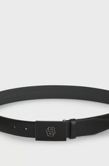 Boss Reversible Italian-leather belt with Double B monogram buckle