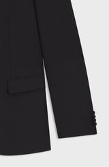Two-piece slim-fit suit in patterned virgin wool