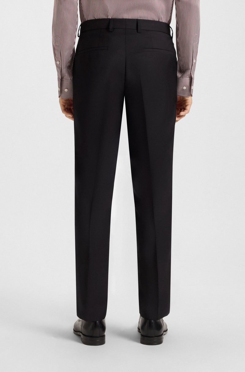 Two-piece slim-fit suit in patterned virgin wool