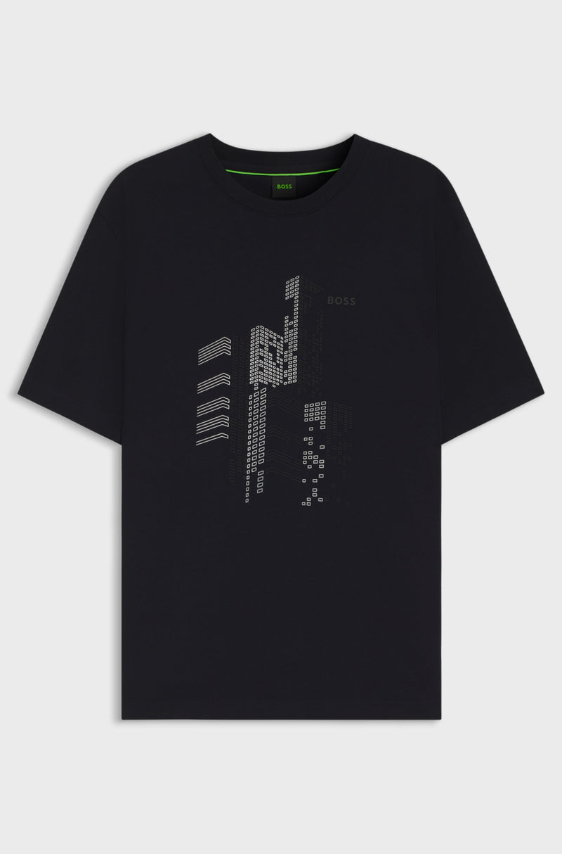 Boss Relaxed-fit T-shirt in cotton jersey with printed artwork
