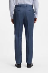 Boss Two-piece regular-fit suit in striped virgin wool