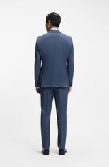 Boss Two-piece regular-fit suit in striped virgin wool