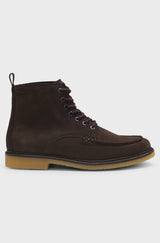 Suede half boots with crepe outsole
