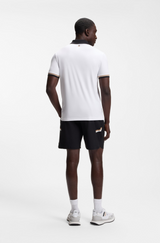 Active slim-fit polo shirt with signature-stripe details