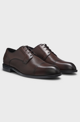 Boss Cap-toe Derby shoes in leather