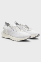 Boss MOTION trainers with knitted uppers and leather trims