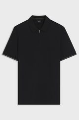 Regular-fit polo with zip closure