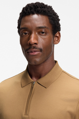 Regular-fit polo with zip closure
