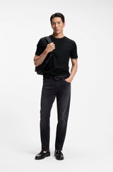 Slim-fit cotton T-shirt with crew neck