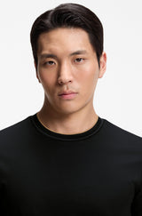Slim-fit cotton T-shirt with crew neck