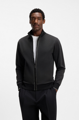 Cotton sweatshirt with zip neck