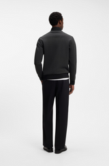 Cotton sweatshirt with zip neck