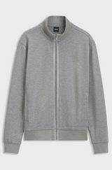 Cotton sweatshirt with zip neck