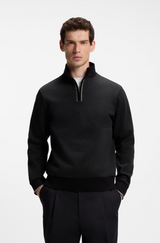Funnel-neck cotton sweatshirt