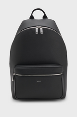 Northon Structured backpack with polished logo lettering